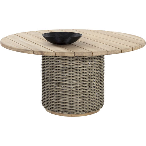Riviera 60 X 30 inch Natural / Taupe Outdoor Dining Table